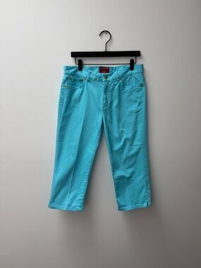 Chaps Aqua Blue Capris